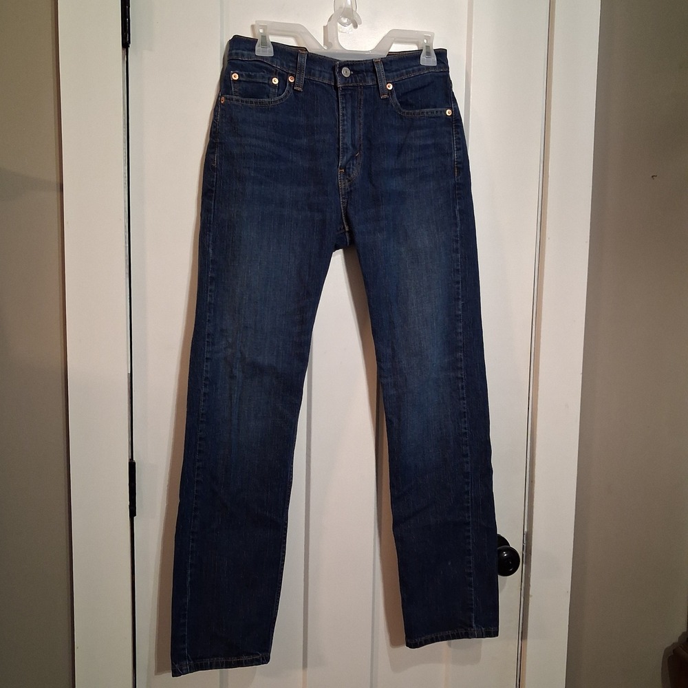 Levi 505 Regular Fit Jeans Mens 30x32 Blue Straight Leg Denim Classic Workwear